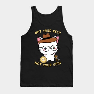 not your keys not your coin  angora cat Tank Top